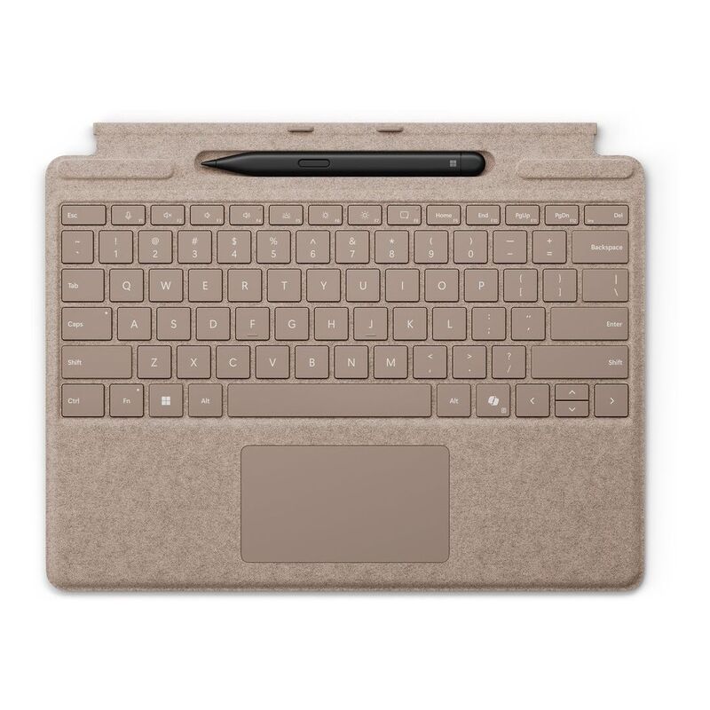 Microsoft New Surface Pro Keyboard Cover - Oatmeal (English/Arabic) + Microsoft Slim Pen 2 Microsoft New Surface Pro Keyboard Cover - Oatmeal (English/Arabic) + Microsoft Slim Pen 2