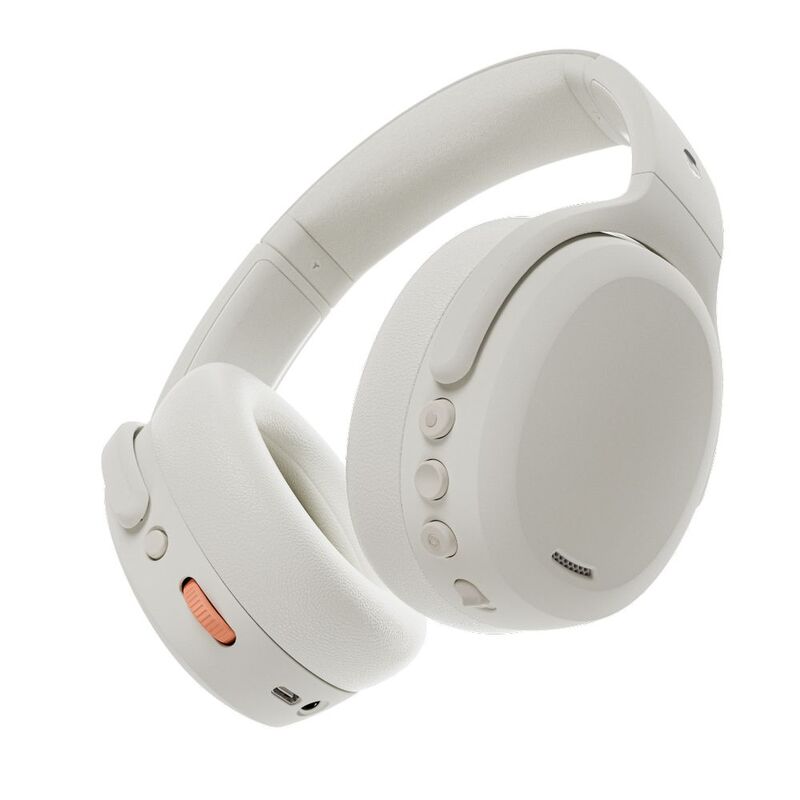 Skullcandy Crusher ANC 2 Wireless Over-Ear Headphones - Bone/Orange Glow
