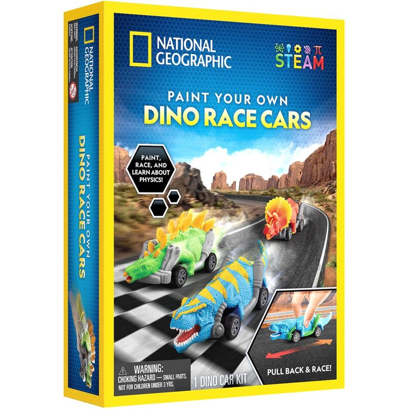 National Geographic Paint Your Own Dino Race Cars
