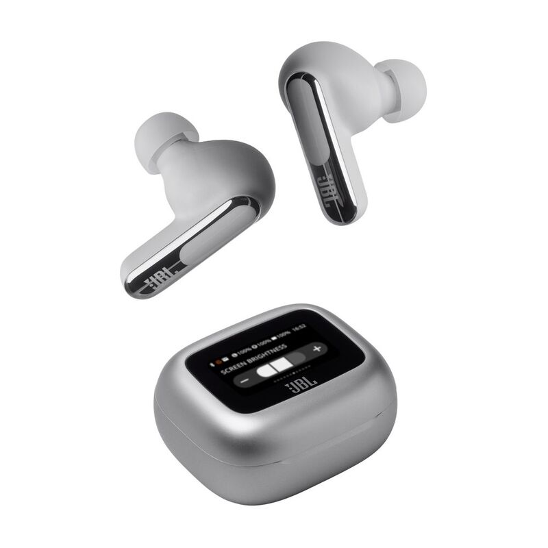 JBL Live Beam 3 True Wireless Noise Cancelling Earbuds - Silver JBL Live Beam 3 True Wireless Noise Cancelling Earbuds - Silver