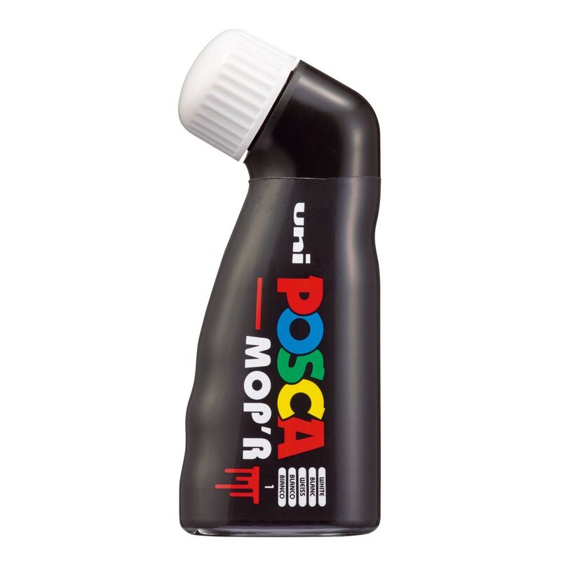 Uni Posca Mop'R Multi-Surface Permanent XXL Round Tip Paint Marker (3-19mm) - White Uni Posca Mop'R Multi-Surface Permanent XXL Round Tip Paint Marker (3-19mm) - White