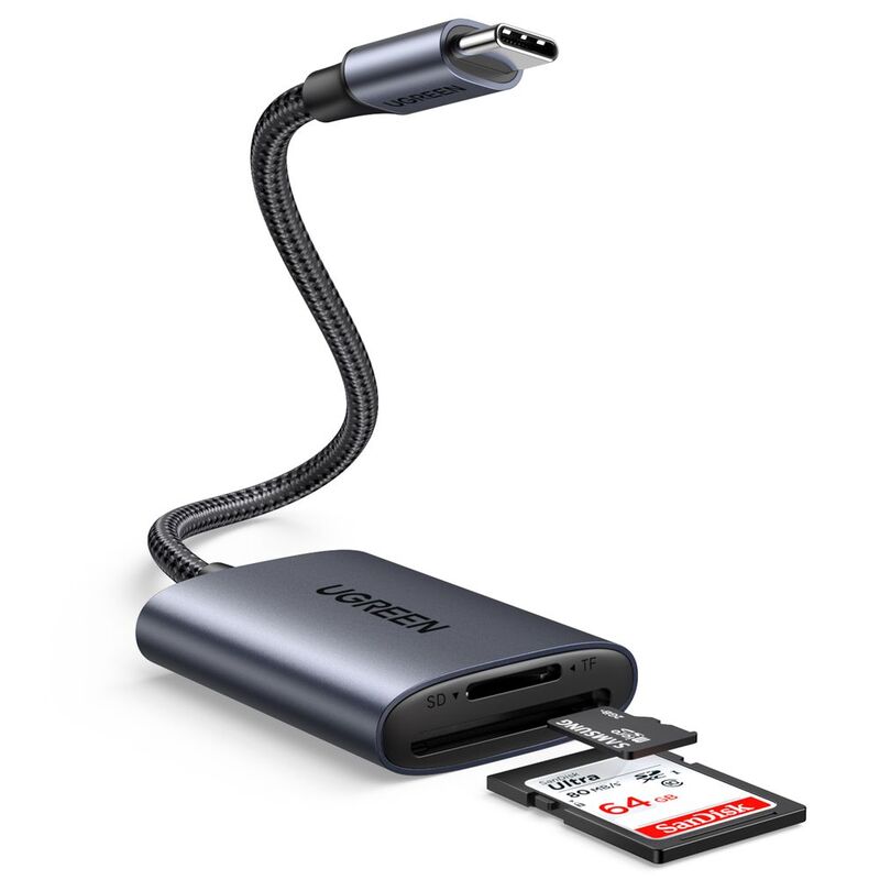 Ugreen USB-C To SD/TF Memory Card Reader Alu Case