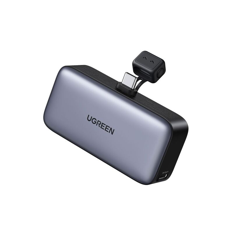 Ugreen Mini Powerbank 5000mAh 20W PD Fast Charging Led Display - Port Grey