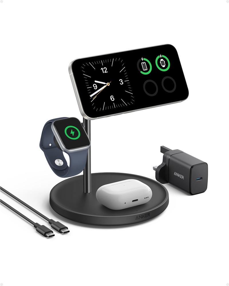 Anker Maggo 15W/ Foldable 3-In-1 Wireless Charging Station Bundle (Cable And Charger) Anker Maggo 15W/ Foldable 3-In-1 Wireless Charging Station Bundle (Cable And Charger)