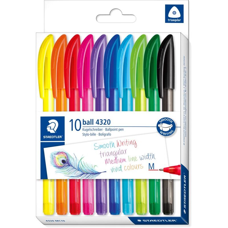 Staedtler Assorted Colours Ballpoint Pens (Pack Of 10) Staedtler Assorted Colours Ballpoint Pens (Pack Of 10)