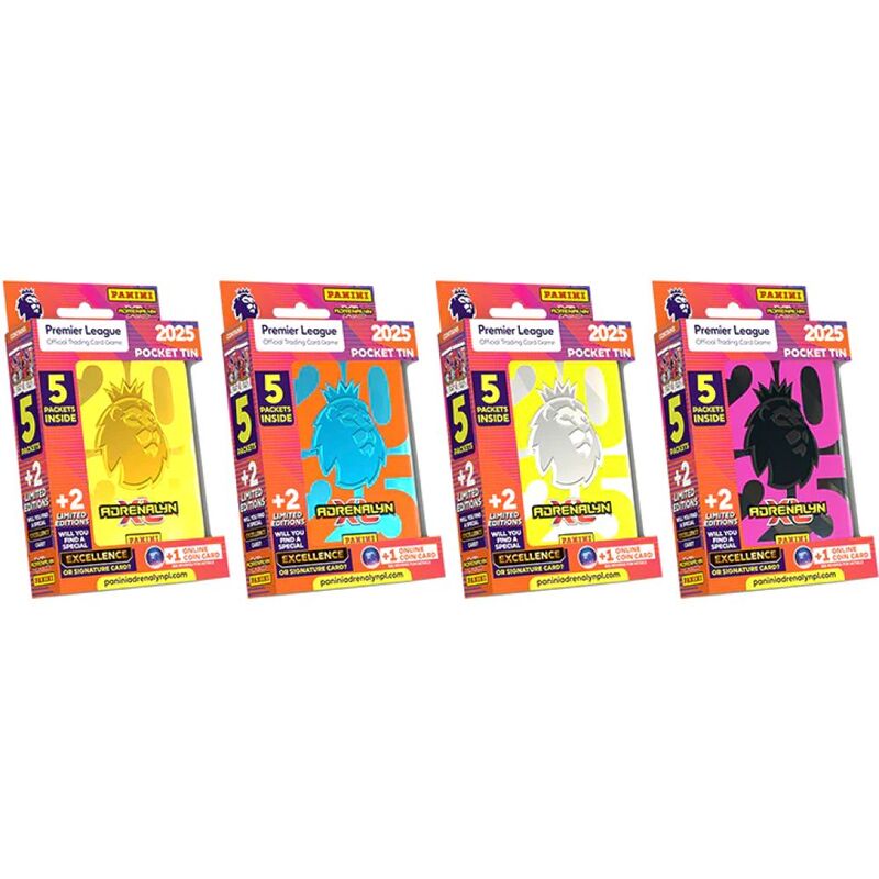 Panini Premier League 2025 Adrenalyn XL Pocket Tin (Assortment) Panini Premier League 2025 Adrenalyn XL Pocket Tin (Assortment)