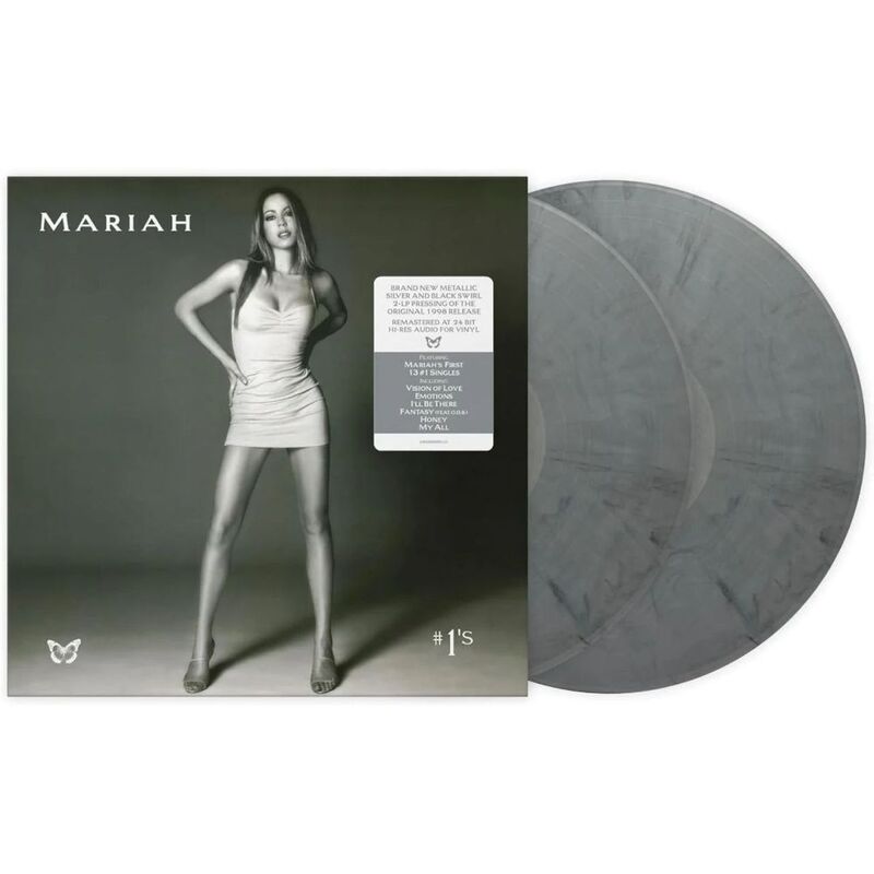#1's (Metallic Silver & Black Swirl Colored Vinyl) (2 Discs) | Mariah Carey