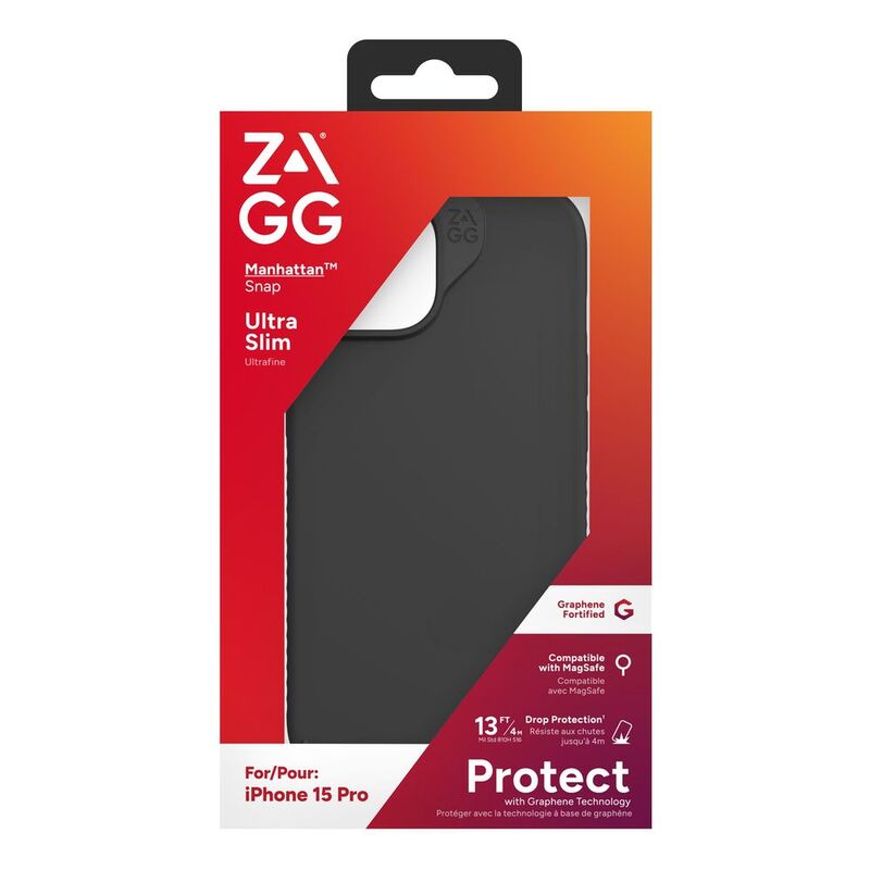 Zagg Cases Manhattan Snap-Apple-iPhone15 Pro - Black Zagg Cases Manhattan Snap-Apple-iPhone15 Pro - Black