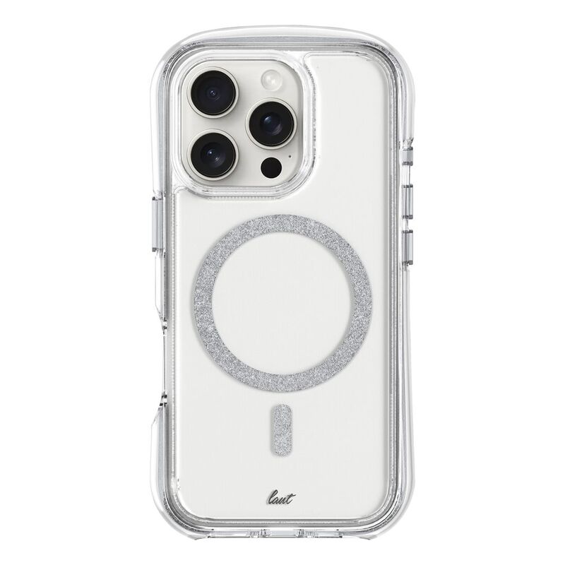 LAUT Aero Sparkle Case For iPhone 16 Pro Max - Crystal Silver