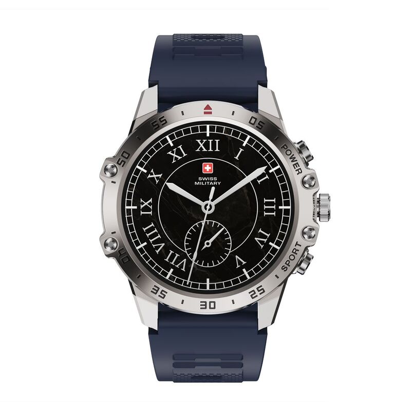 Swiss Military DOM5 Smartwatch With Blue Silicon Strap