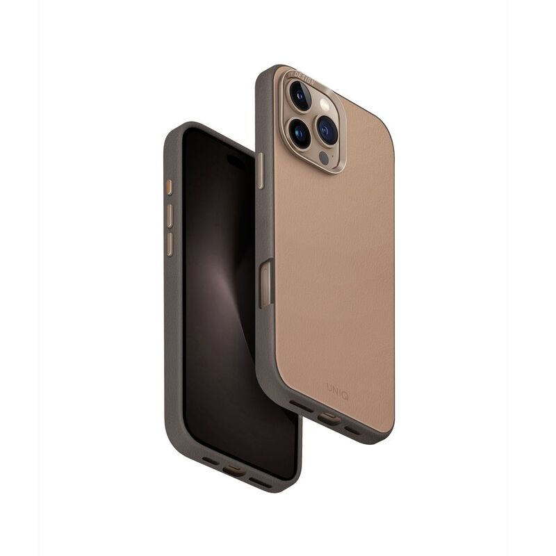 Uniq Hybrid iPhone 16 Pro Max Magclick Charging Lyden Case - Natural/Flint Grey