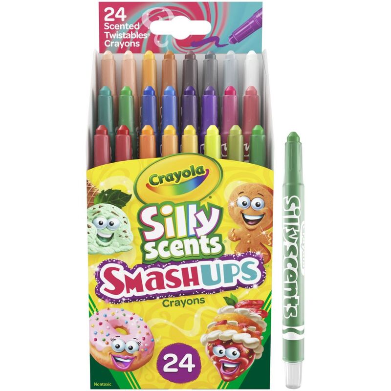 Crayola Silly Scents Mini Twistables Scented Smashups Crayons (Pack of 24)