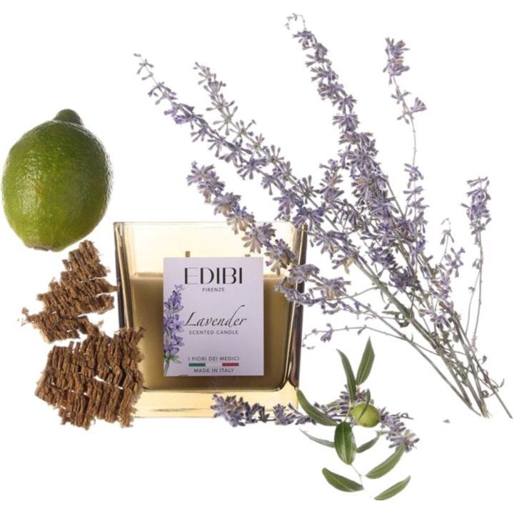 Edibi Firenze Lavender Square Candle 350g Edibi Firenze Lavender Square Candle 350g