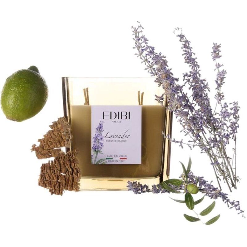 Edibi Firenze Lavender Square Candle 1kg Edibi Firenze Lavender Square Candle 1kg
