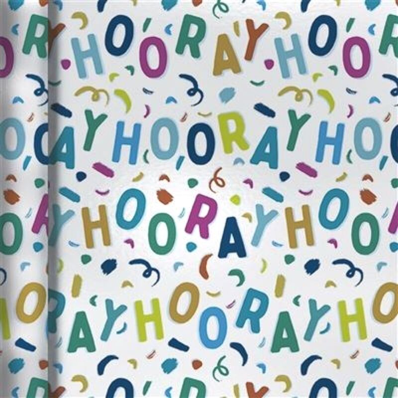 UK Greetings Hooray Wrapping Paper Roll (200 x 70 cm)