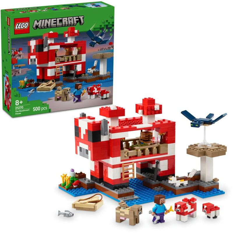 LEGO Minecraft The Mooshroom House 21270 (500 Pieces)
