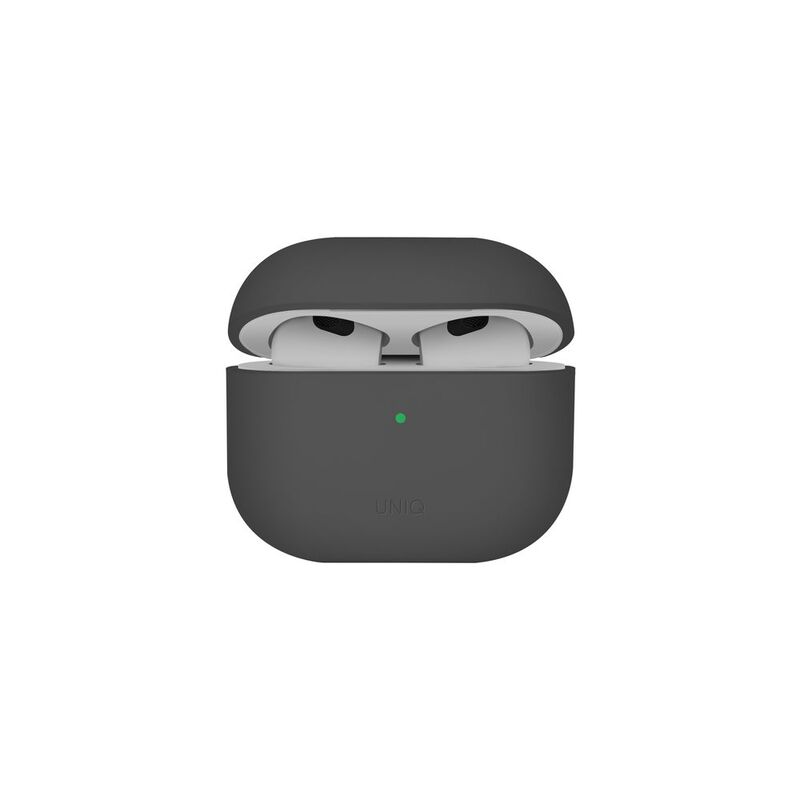Uniq Lino Hybrid Liquid Silicon Airpods 4th Gen Case - Ash Grey
