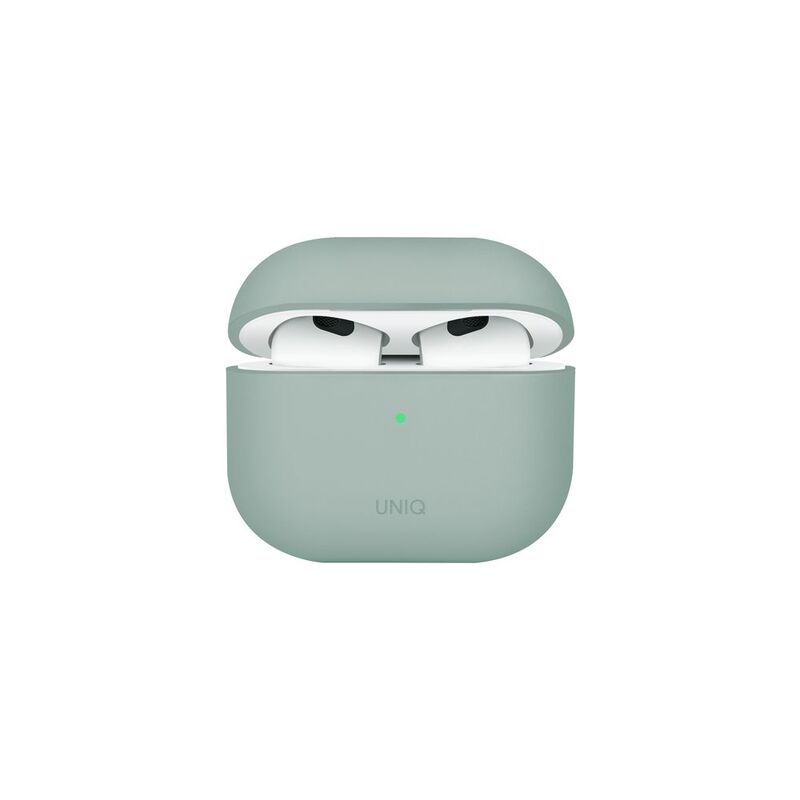 Uniq Lino Hybrid Liquid Silicon Airpods 4th Gen Case - Iceplant Green