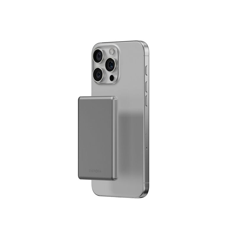 Energea Alupac Mini 5000mAh Mini Aluminium Magsafe Power Bank - Natural