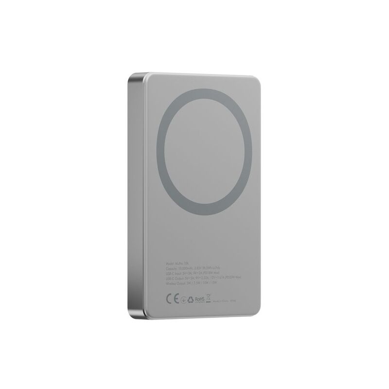 Energea Alupac 10K 10000mAh Ultra Light Aluminium Magsafe Power Bank - Natural