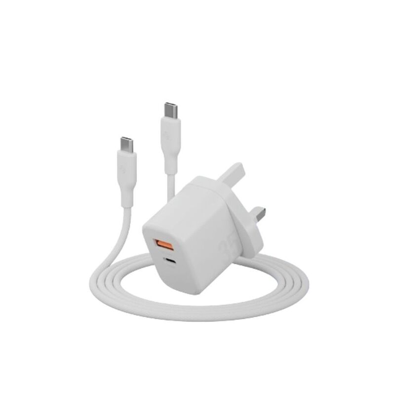 Energea Bundle Goport Velox Bundle UK Charger 35W With Weave Cable - Vanilla