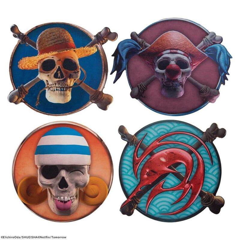 Cinereplica One Piece Netflix Characters #1 Coaster Set (Pack of 4)