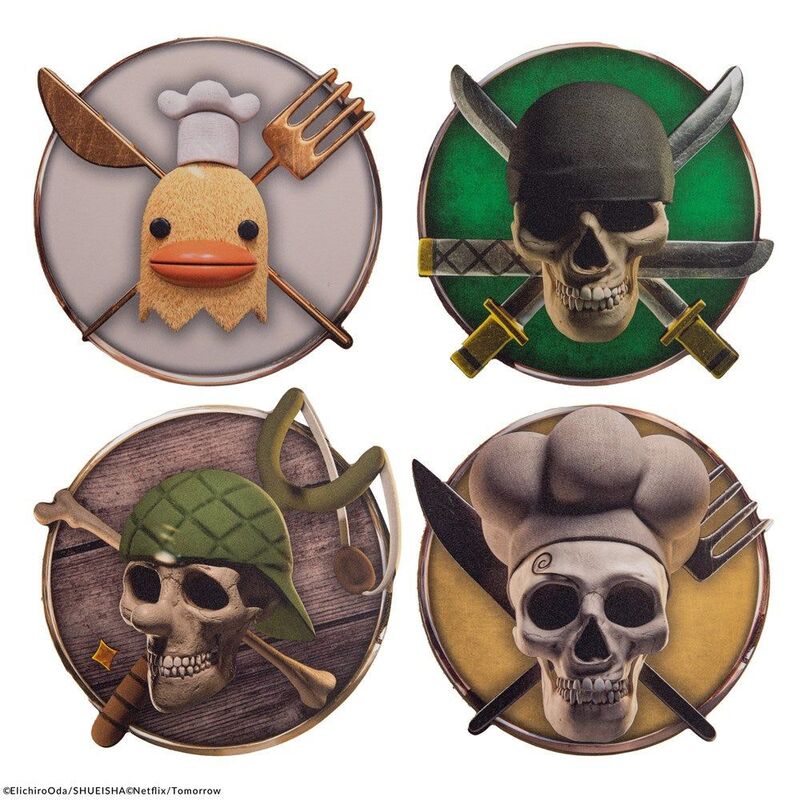 Cinereplica One Piece Netflix Characters #2 Coaster Set (Pack of 4)