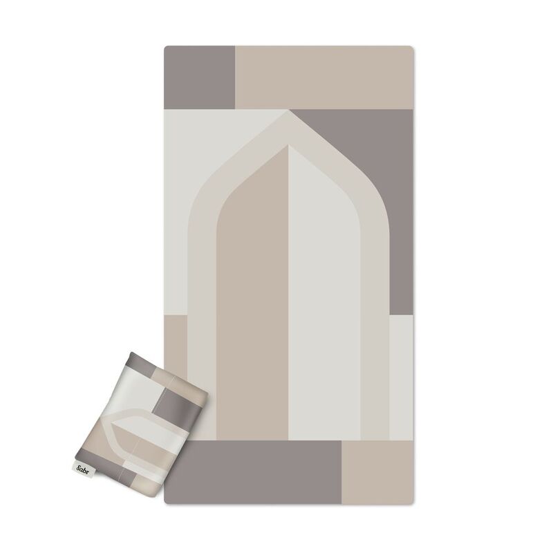 Sabr Sharjah Pocket Prayer Mat (60 x 114cm x 0.1cm Mat/ 12 x 16 x 1cm Pouch) Sabr Sharjah Pocket Prayer Mat (60 x 114cm x 0.1cm Mat/ 12 x 16 x 1cm Pouch)