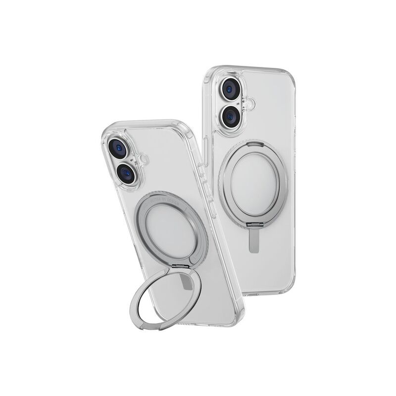 Uniq Hybrid iPhone 16 Swivix With 360 Rotating Kickstand - Lucent Clear