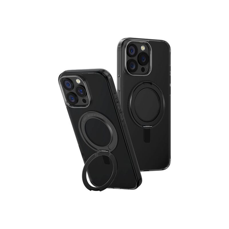 Uniq Hybrid iPhone 16 Pro Swivix With 360 Rotating Kickstand - Carbon Black
