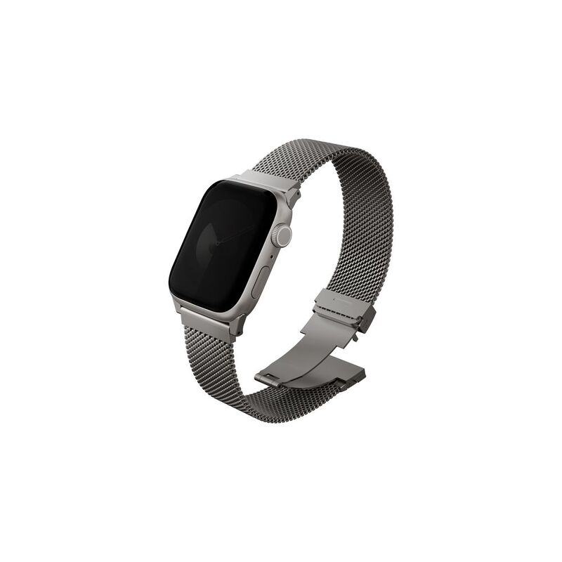 Uniq Dante Pro Apple Watch Self Adjustable Mesh Steel Band 42/41/40mm - Titanium Silver