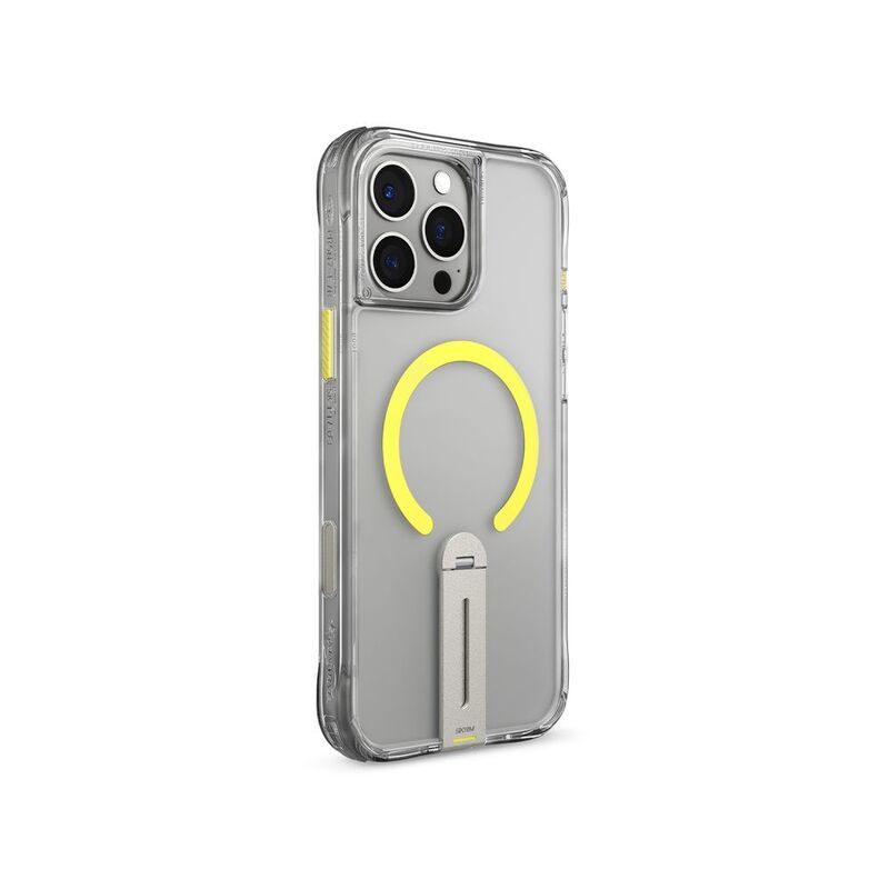 Skinarma iPhone 16 Pro Max Helix (Mag-Charge + 360° Rotating Stand) - Clear
