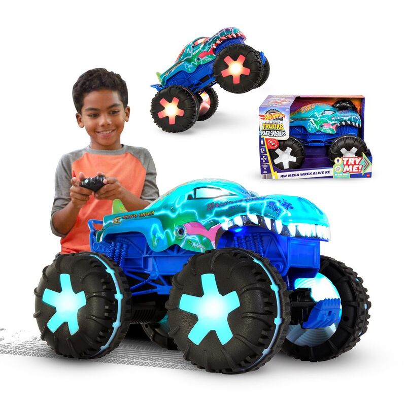 Hot Wheels Monster Trucks Power Smashers Mega Wrex Alive 1.15 Scale Remote Control Car