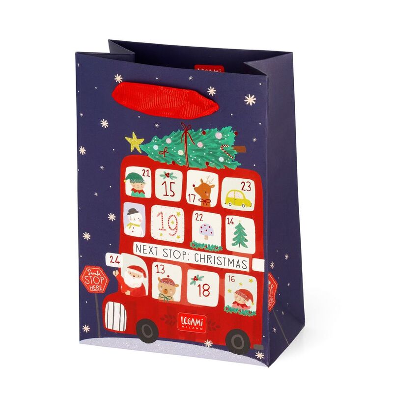 Legami Gift Bag - Small - Christmas Bus (10 x 15 x 6.5 cm) Legami Gift Bag - Small - Christmas Bus (10 x 15 x 6.5 cm)