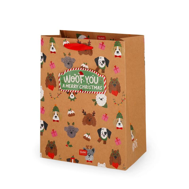 Legami Gift Bag - Medium - Dogs (19 x 25 x 11.5 cm)