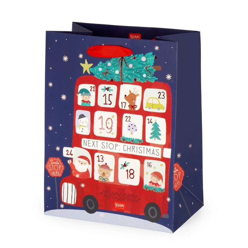Legami Gift Bag - Medium - Christmas Bus (19 x 25 x 11.5 cm) Legami Gift Bag - Medium - Christmas Bus (19 x 25 x 11.5 cm)