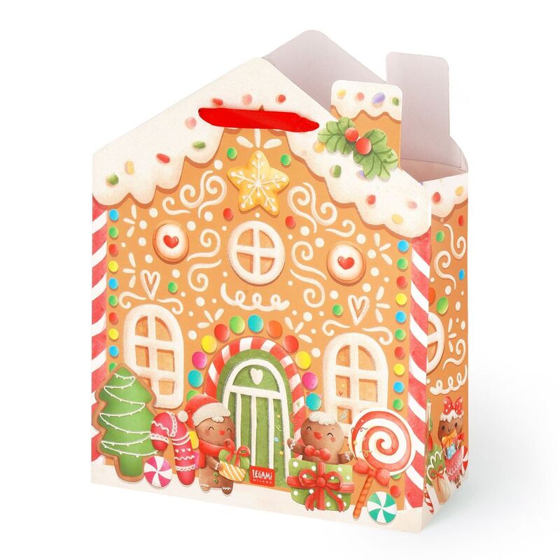 Legami Gift Bag - Large - Gingerbread House (26.5 x 32.5 x 11.5 cm) Legami Gift Bag - Large - Gingerbread House (26.5 x 32.5 x 11.5 cm)
