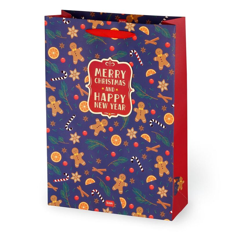 Legami Gift Bag - X-Large - Gingerbread (31 x 43 x 11.5 cm)