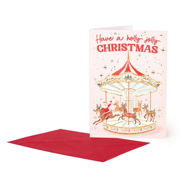 Legami Large Greeting Card - Santa Carousel (11.5 x 17 cm)