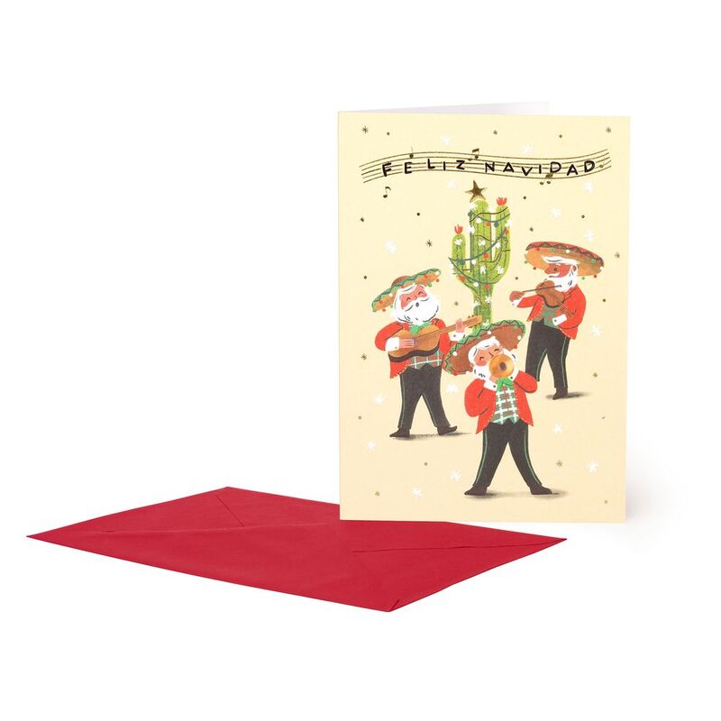 Legami Large Greeting Card - Xmas Mariachi (11.5 x 17 cm)