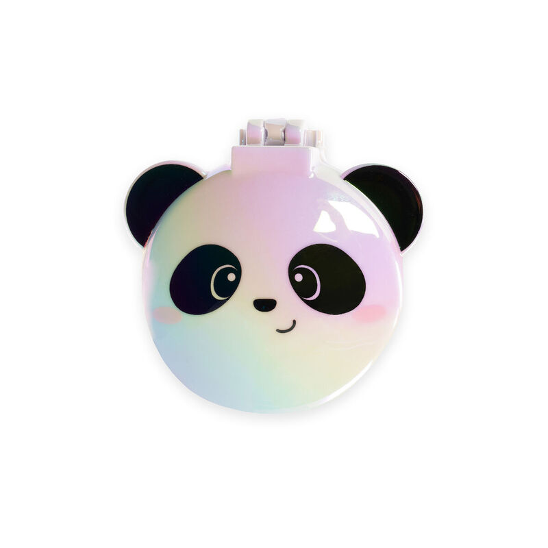Legami Hairbrush with Mirror - Nice Hair - White - Panda