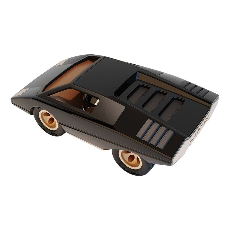 Playforever Mini Ufo Cannone Racing Toy Car - Black/Gold