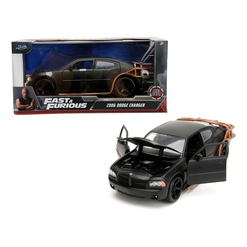 Jada Toys Fast & Furious 2006 Dodge Charger Black Heist Car Diecast Model Car 1.24 Scale Jada Toys Fast & Furious 2006 Dodge Charger Black Heist Car Diecast Model Car 1.24 Scale