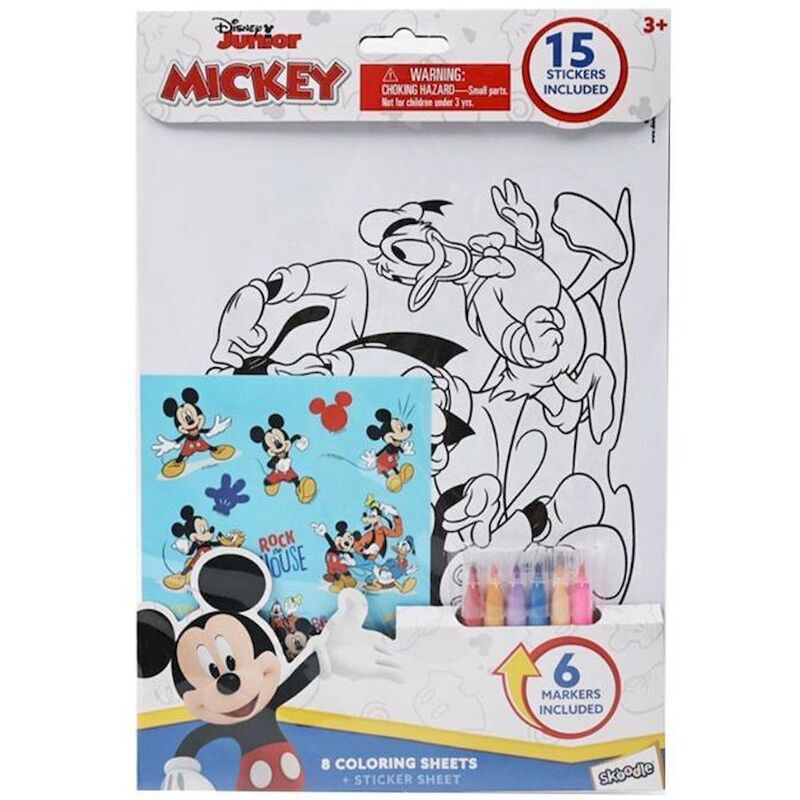Disney Mickey 8 Ct Coloring Sheet Set