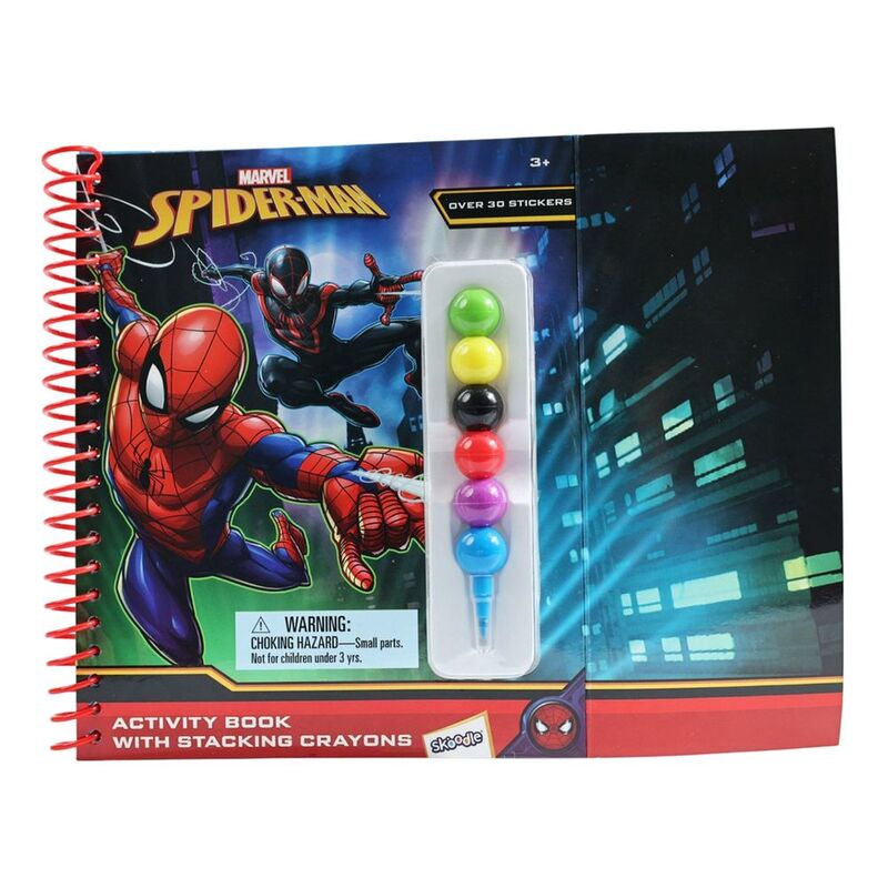 Disney Spider Man Activity Book With Stacking Crayons