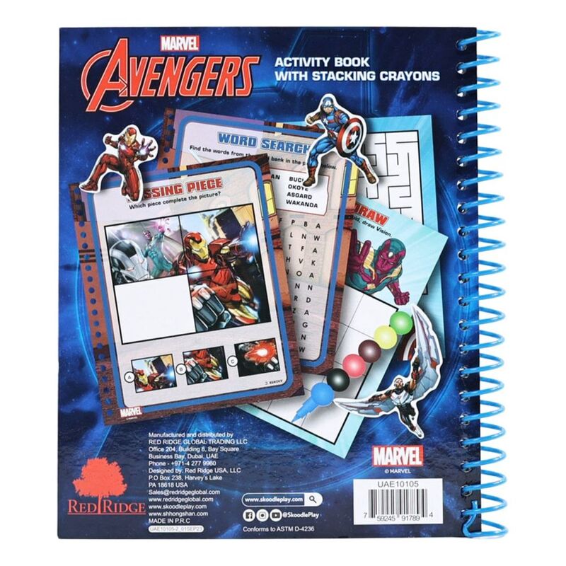 Disney Avengers Activity Book With Stacking Crayons