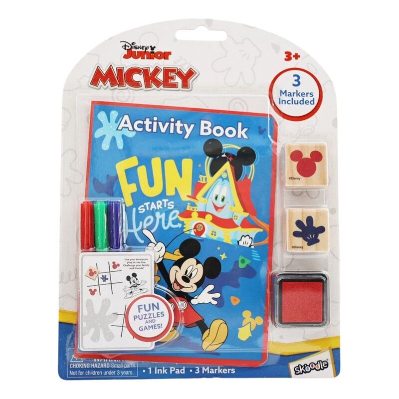Disney Micky Activity Book With Wooden Stampers