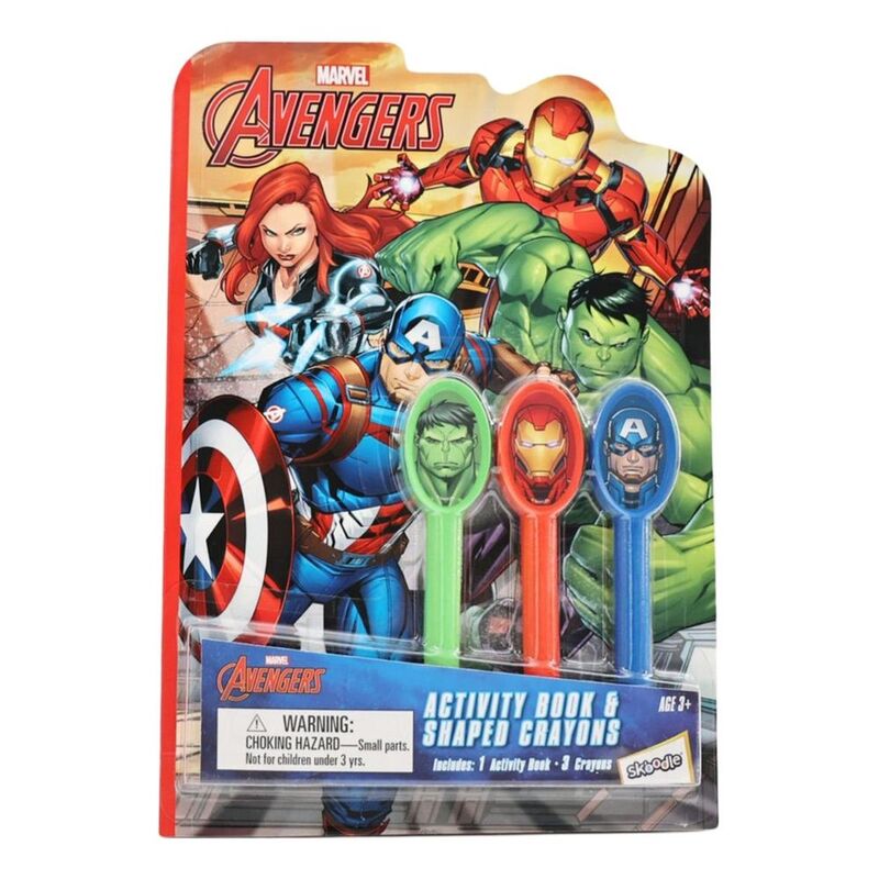 Disney Avengers Activity Book and Shaped Crayons