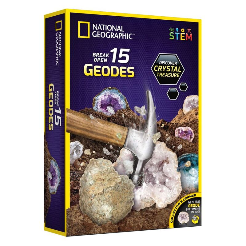 National Geographic Break Open 15 Geodes Kit National Geographic Break Open 15 Geodes Kit
