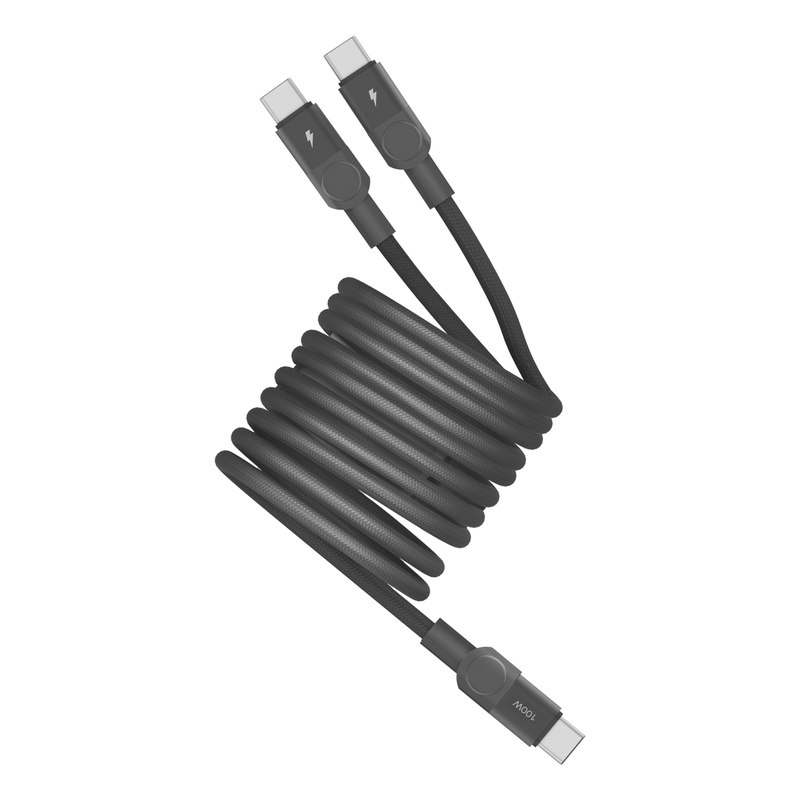 Momax Mag Link 100W USB-C To Dual USB-C Magnetic Cable 2m - Black